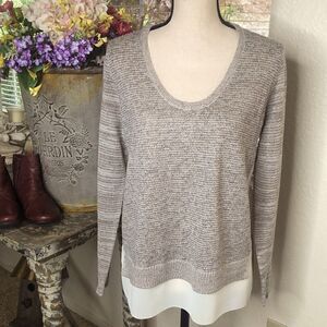 DKNY Jeans Lagenlook Wool Blend Sweater Size M
